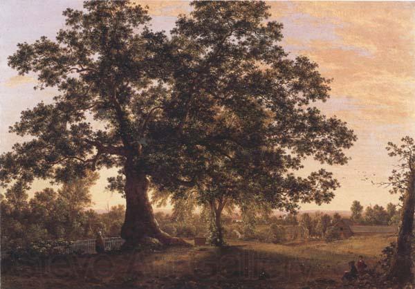 Frederic E.Church The Charter Oak at Hartford Norge oil painting art
